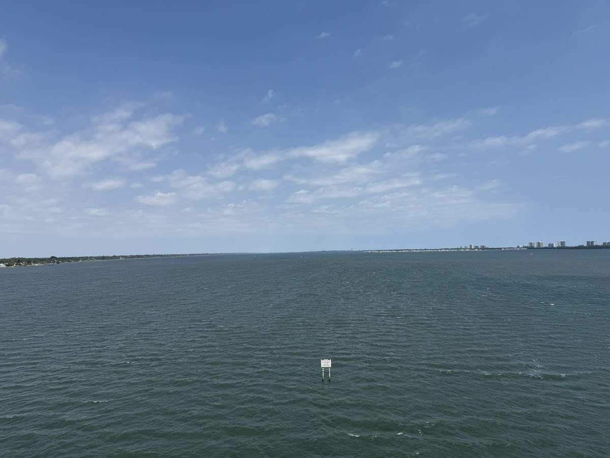 The Indian River Lagoon looking north from the Jensen Beach causeway