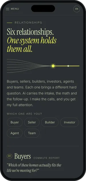 The relationships hub, phone