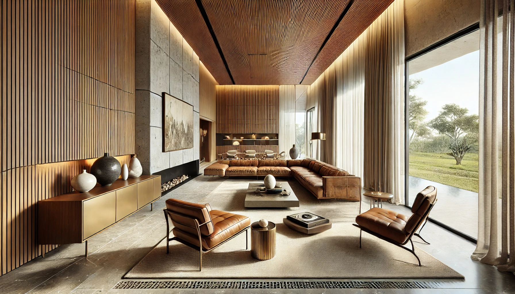 The Mid 58 living room concept &mdash; daytime, 60s Revival, view A